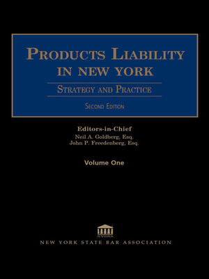 cover image of Products Liability in New York